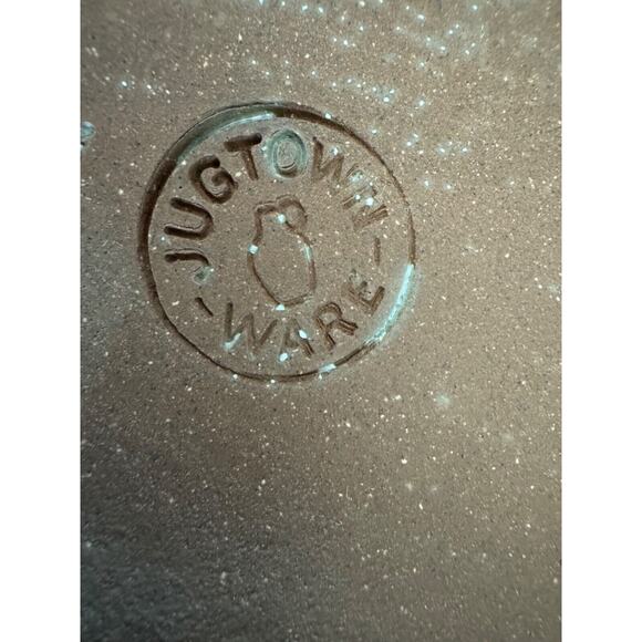 Vintage Jugtown Ware Pottery Serving Dish with Handles Floral 11x10.5 - Picture 7 of 7